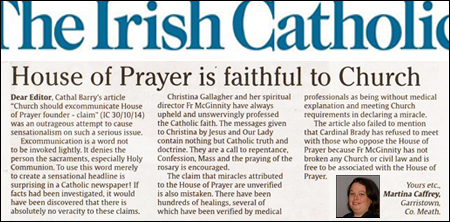 House of Prayer Achill faithful to the Church